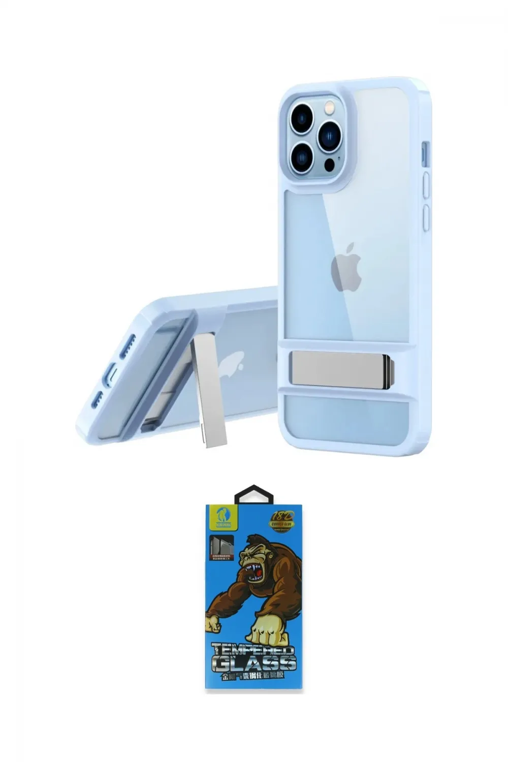 ieg™ iPhone 13 Pro Max Kılıf Yadigar Yansıma - Siyah 18D Cam Ekran Koruyucu