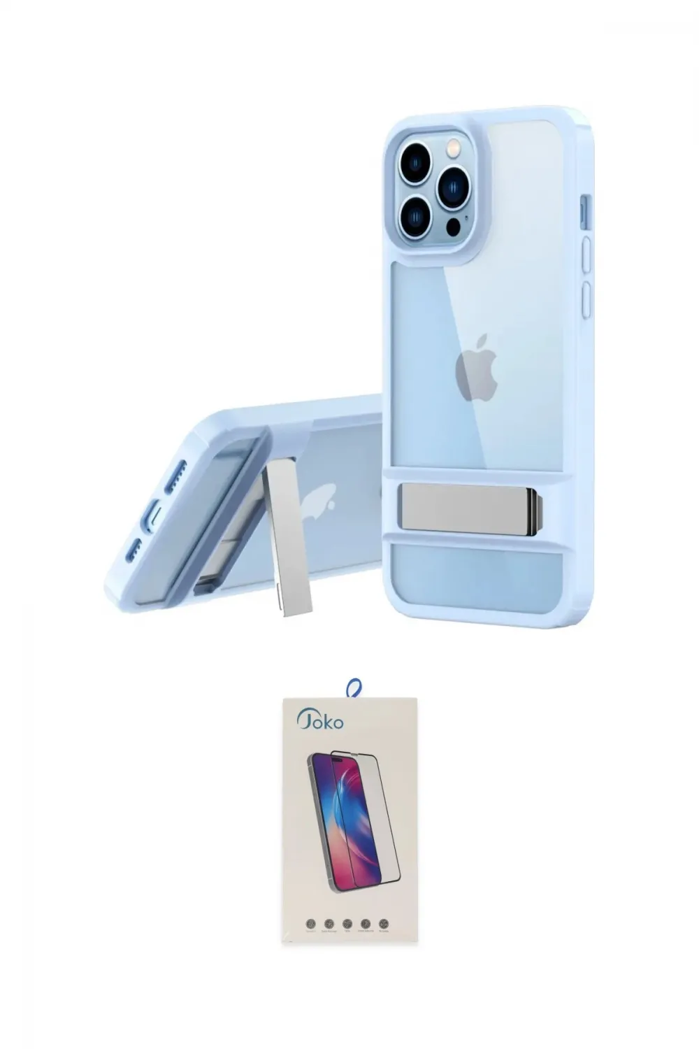 ieg™ iPhone 13 Pro Max Kılıf Yadigar Yansıma - Siyah Joko 5D Cam
