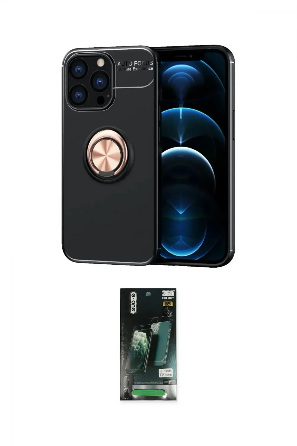 ieg™ iPhone 13 Pro Max Kılıf Yankı Form Prime - Şeffaf 360 Full Body Arka Koruyucu