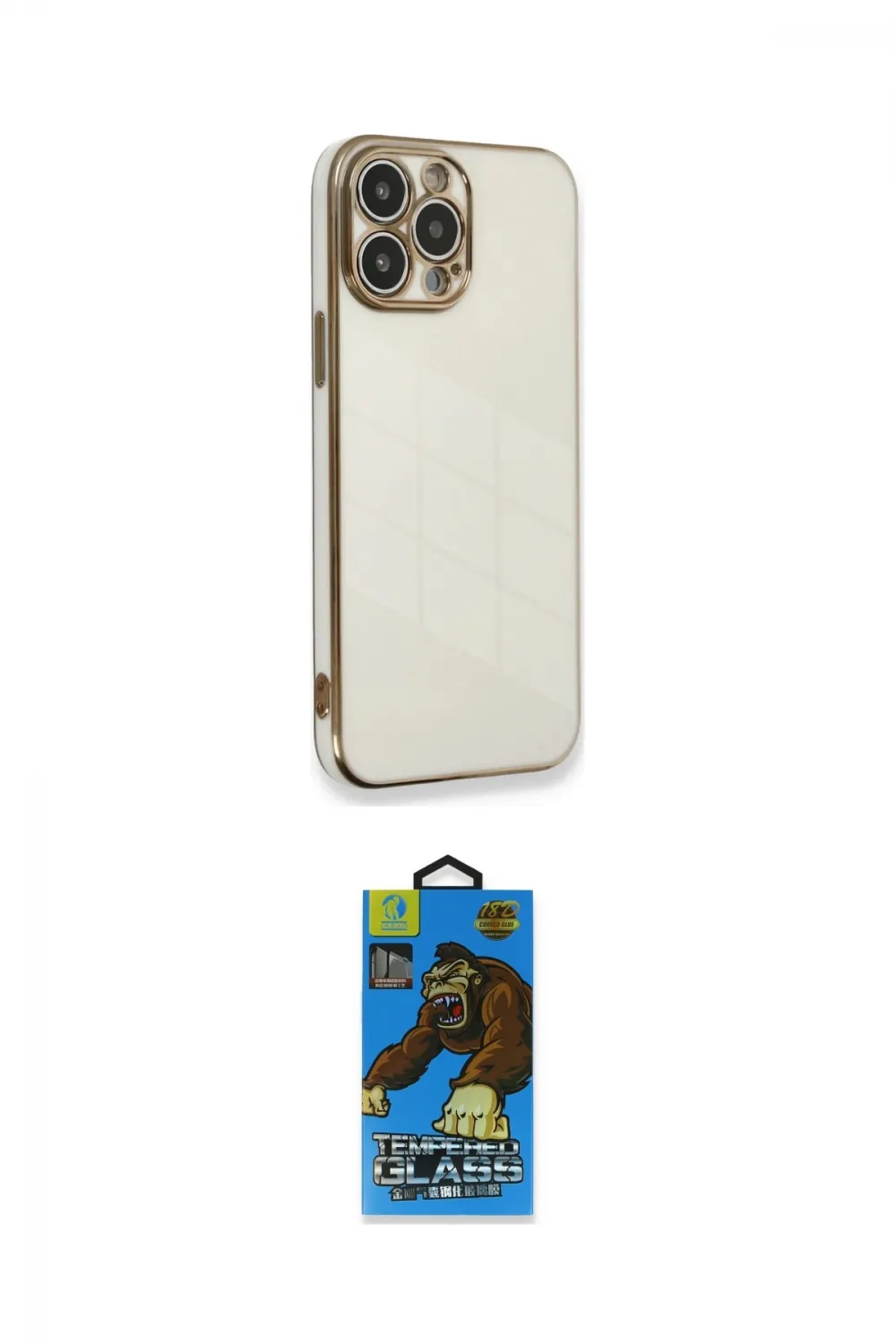 ieg™ iPhone 13 Pro Max Kılıf Yankı Serisi - Siyah 18D Cam Ekran Koruyucu