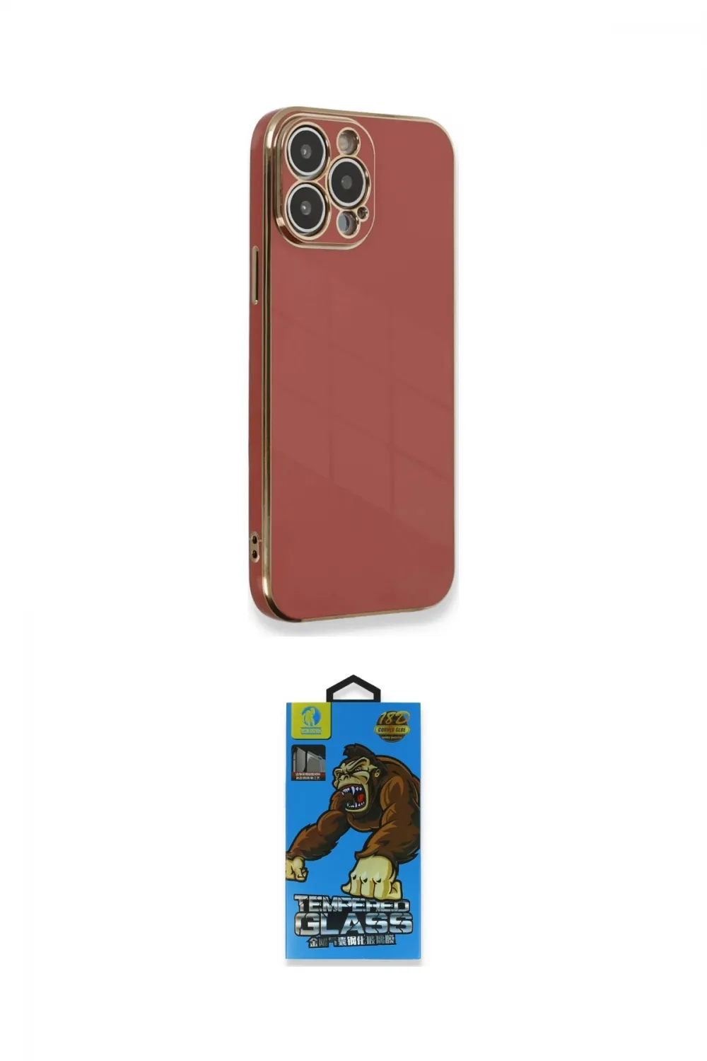 ieg™ iPhone 13 Pro Max Kılıf Yankı Serisi - Siyah 18D Cam Ekran Koruyucu