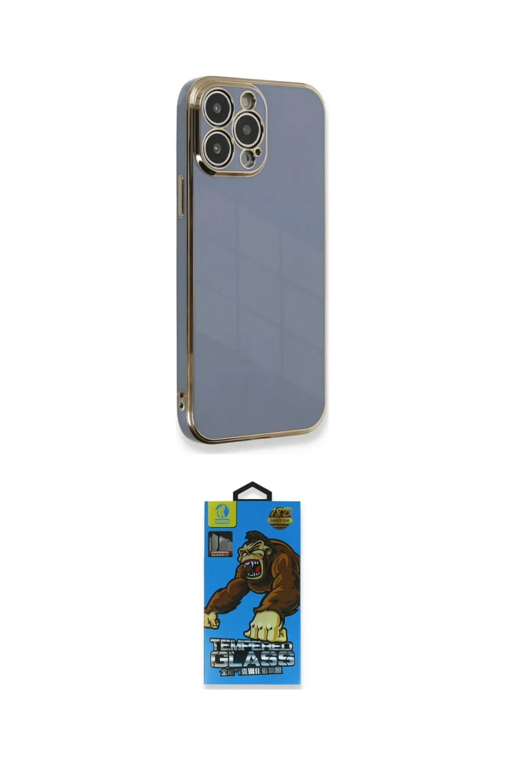 ieg™ iPhone 13 Pro Max Kılıf Yankı Serisi - Siyah 18D Cam Ekran Koruyucu