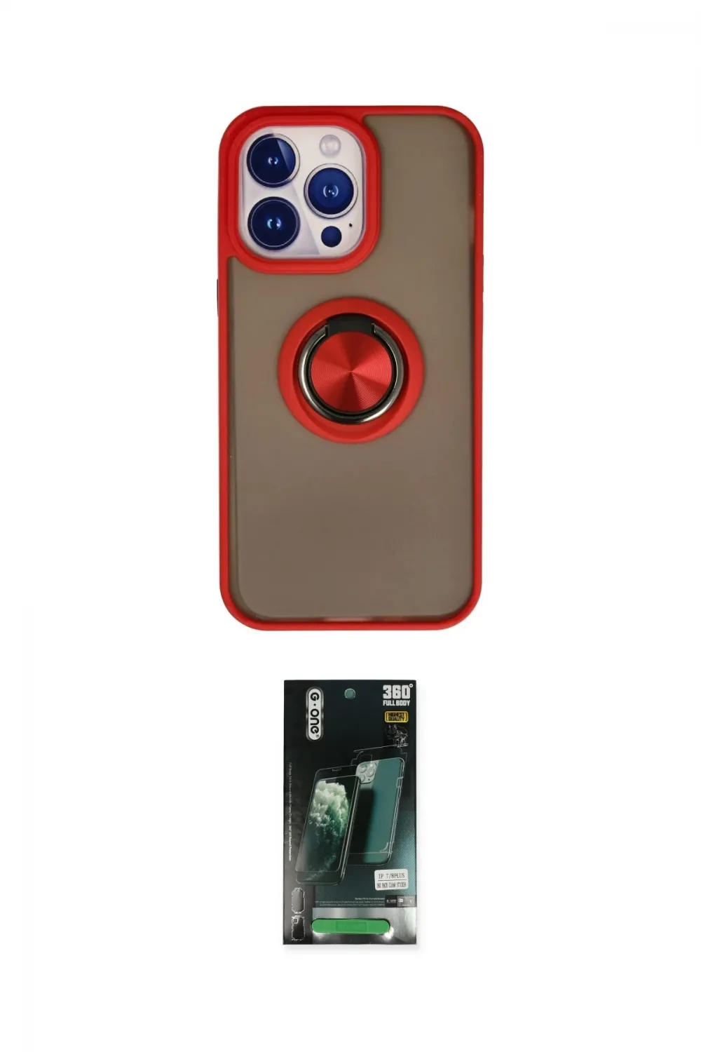 ieg™ iPhone 13 Pro Max Kılıf Yörünge Çizgi - Şeffaf 360 Full Body Arka Koruyucu