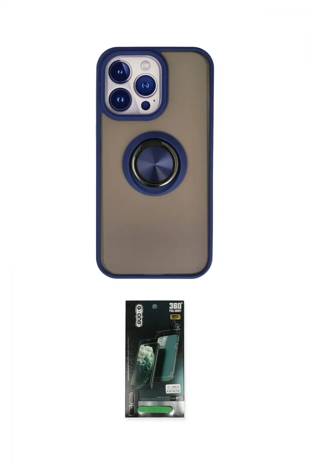 ieg™ iPhone 13 Pro Max Kılıf Yörünge Çizgi - Şeffaf 360 Full Body Arka Koruyucu