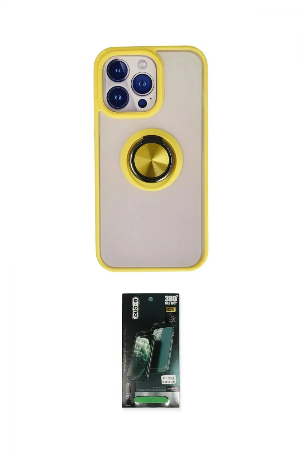 ieg™ iPhone 13 Pro Max Kılıf Yörünge Çizgi - Şeffaf 360 Full Body Arka Koruyucu