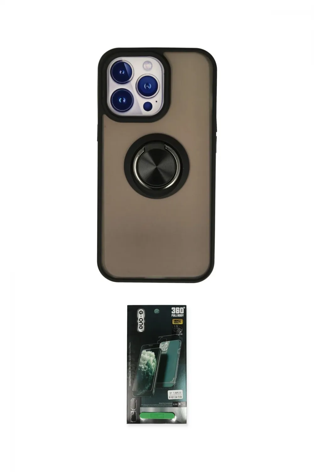 ieg™ iPhone 13 Pro Max Kılıf Yörünge Çizgi - Şeffaf 360 Full Body Arka Koruyucu