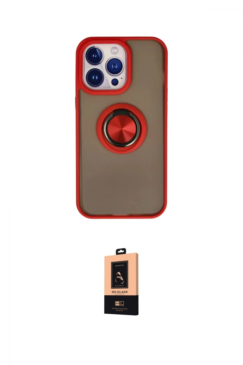 ieg™ iPhone 13 Pro Max Kılıf Yörünge Çizgi - Şeffaf Maxco Cam Ekran Koruyucu