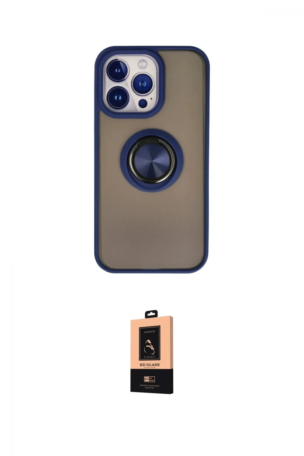 ieg™ iPhone 13 Pro Max Kılıf Yörünge Çizgi - Şeffaf Maxco Cam Ekran Koruyucu