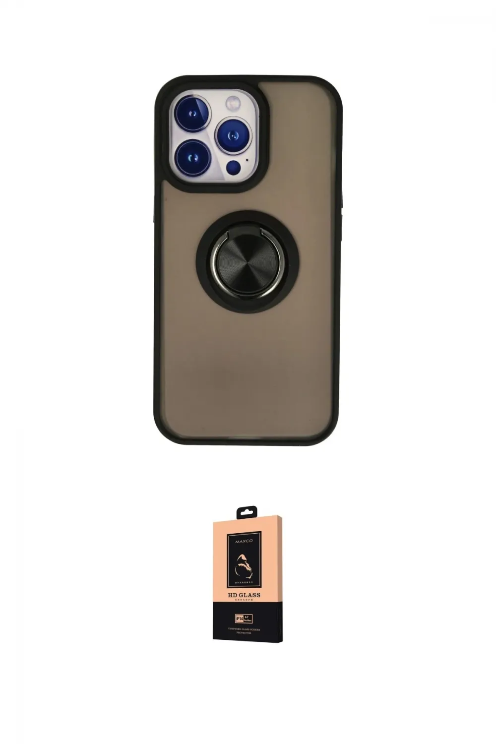 ieg™ iPhone 13 Pro Max Kılıf Yörünge Çizgi - Şeffaf Maxco Cam Ekran Koruyucu