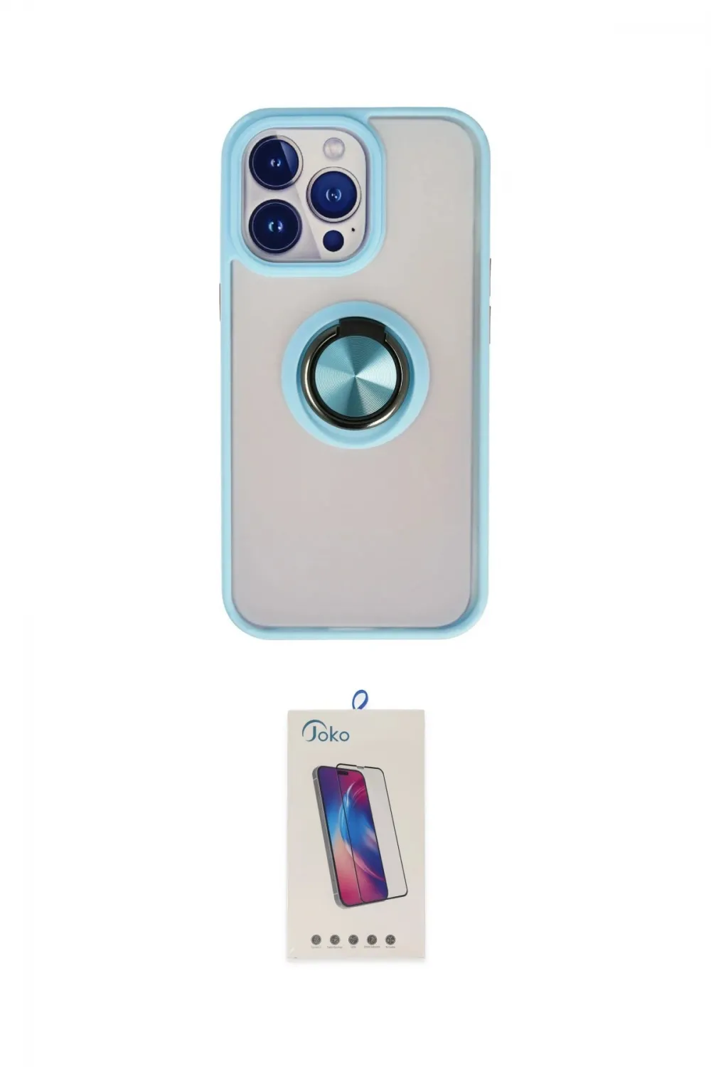 ieg™ iPhone 13 Pro Max Kılıf Yörünge Çizgi - Siyah Joko 5D Cam