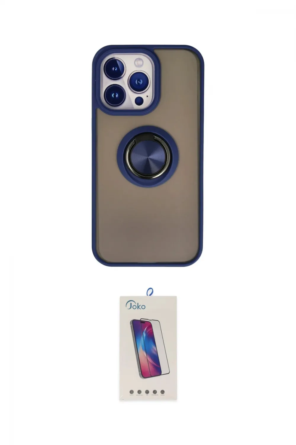 ieg™ iPhone 13 Pro Max Kılıf Yörünge Çizgi - Siyah Joko 5D Cam