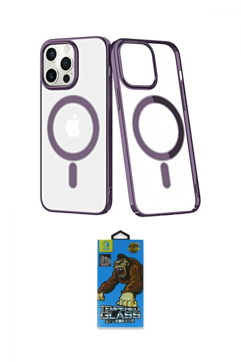 ieg™ iPhone 13 Pro Max Kılıf Yörünge Minimal - Siyah 18D Cam Ekran Koruyucu