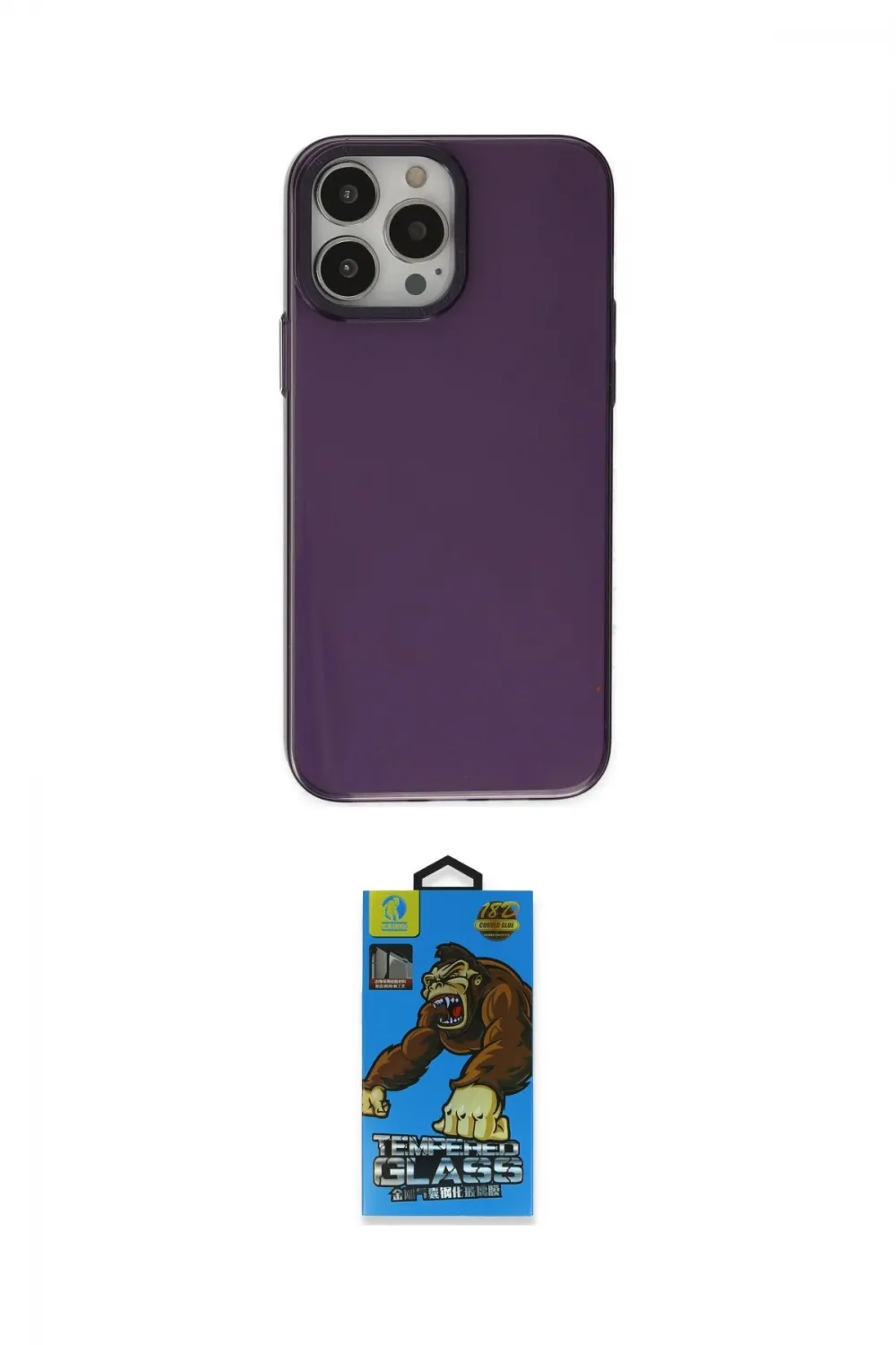 ieg™ iPhone 13 Pro Max Kılıf Zirve Doku Koleksiyonu - Siyah 18D Cam Ekran Koruyucu