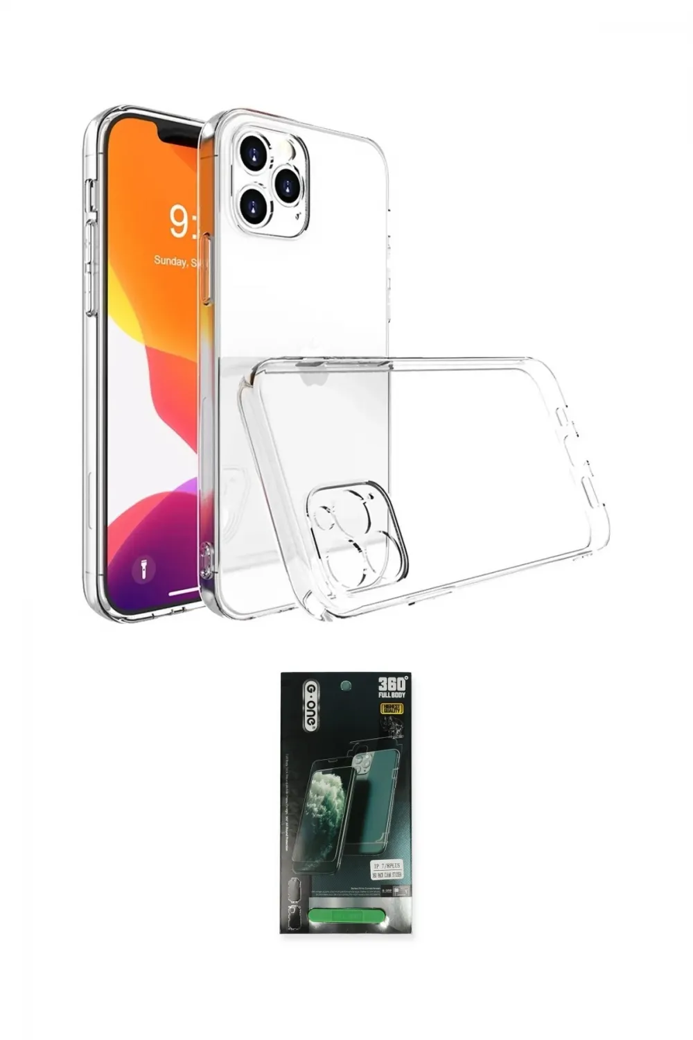 ieg™ iPhone 13 Pro Max Kılıf Zirve Doku - Şeffaf 360 Full Body Arka Koruyucu