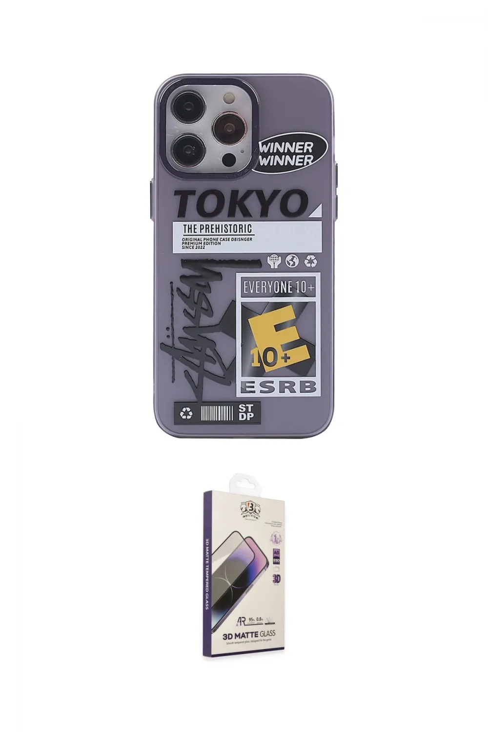 ieg™ iPhone 13 Pro Max Kılıf Zirve Form Özel Seri - Siyah Bilvis 3D Mat Cam Ekran Koruyucu
