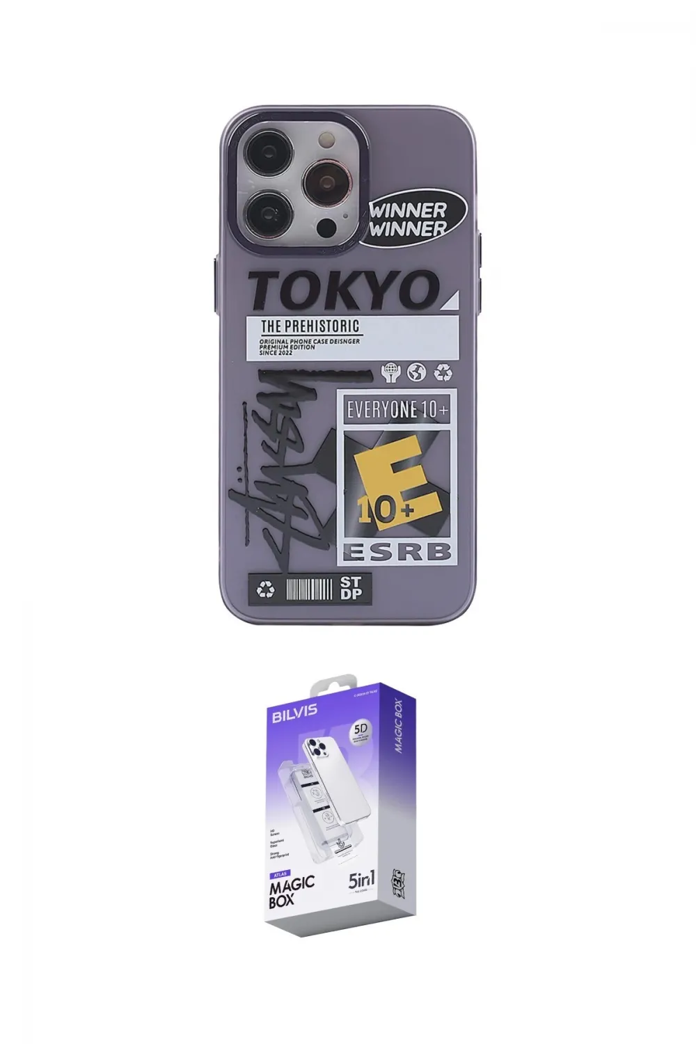 ieg™ iPhone 13 Pro Max Kılıf Zirve Form Özel Seri - Siyah Bilvis 5in1 3D Magic Cam Ekran Koruyucu