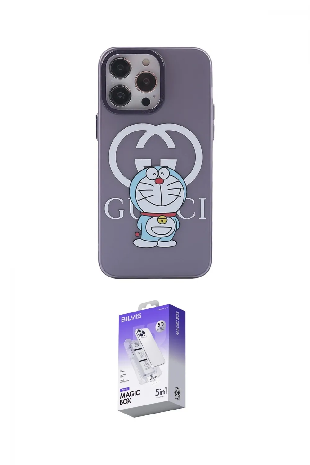 ieg™ iPhone 13 Pro Max Kılıf Zirve Form Özel Seri - Siyah Bilvis 5in1 3D Magic Cam Ekran Koruyucu