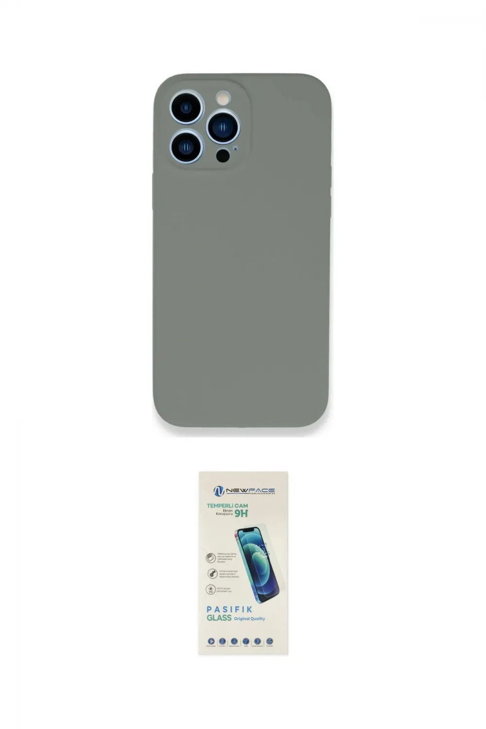 ieg™ iPhone 13 Pro Max Kılıf Zirve Modern Özel Seri - Şeffaf Pasifik Cam Ekran Koruyucu