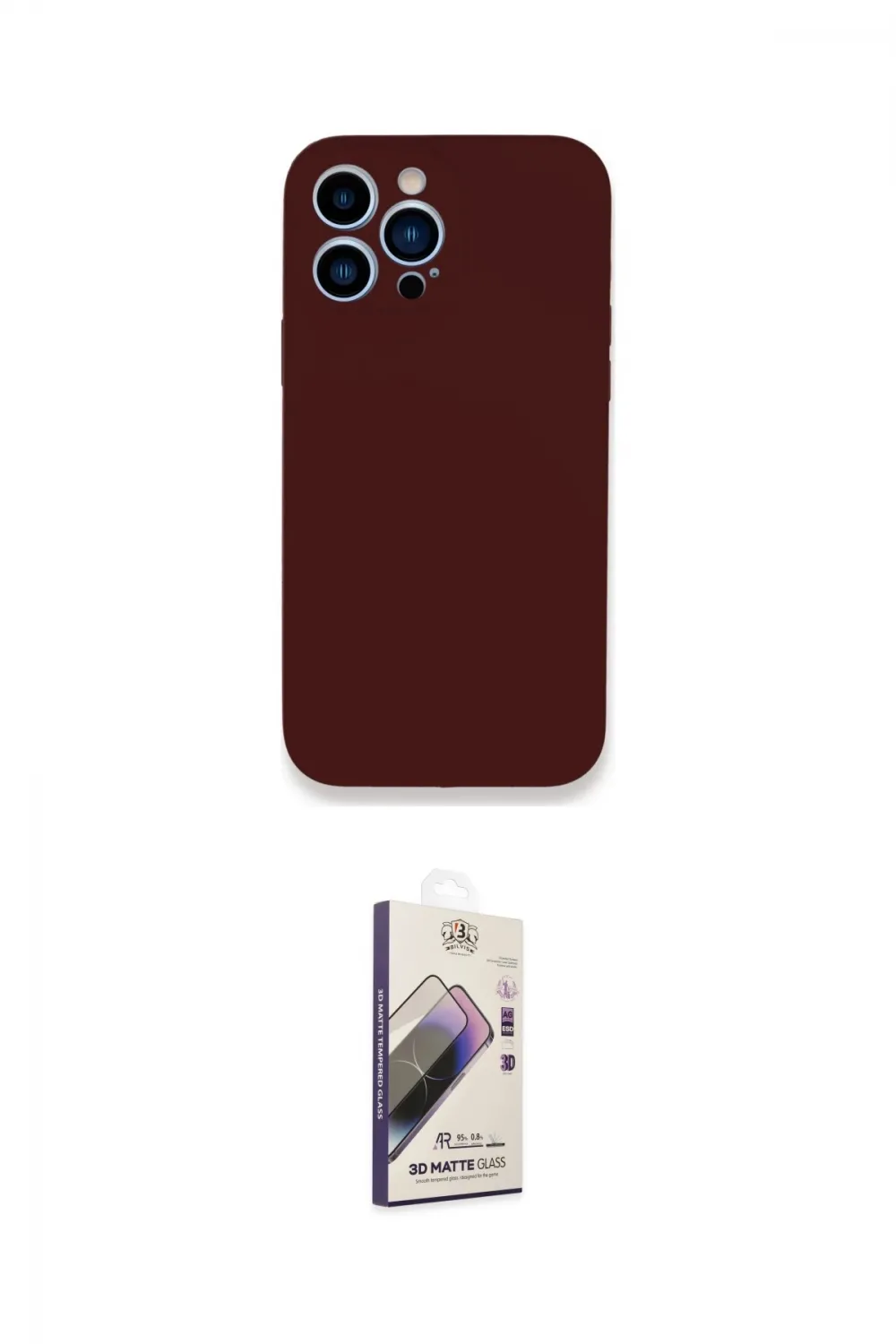 ieg™ iPhone 13 Pro Max Kılıf Zirve Modern Özel Seri - Siyah Bilvis 3D Mat Cam Ekran Koruyucu