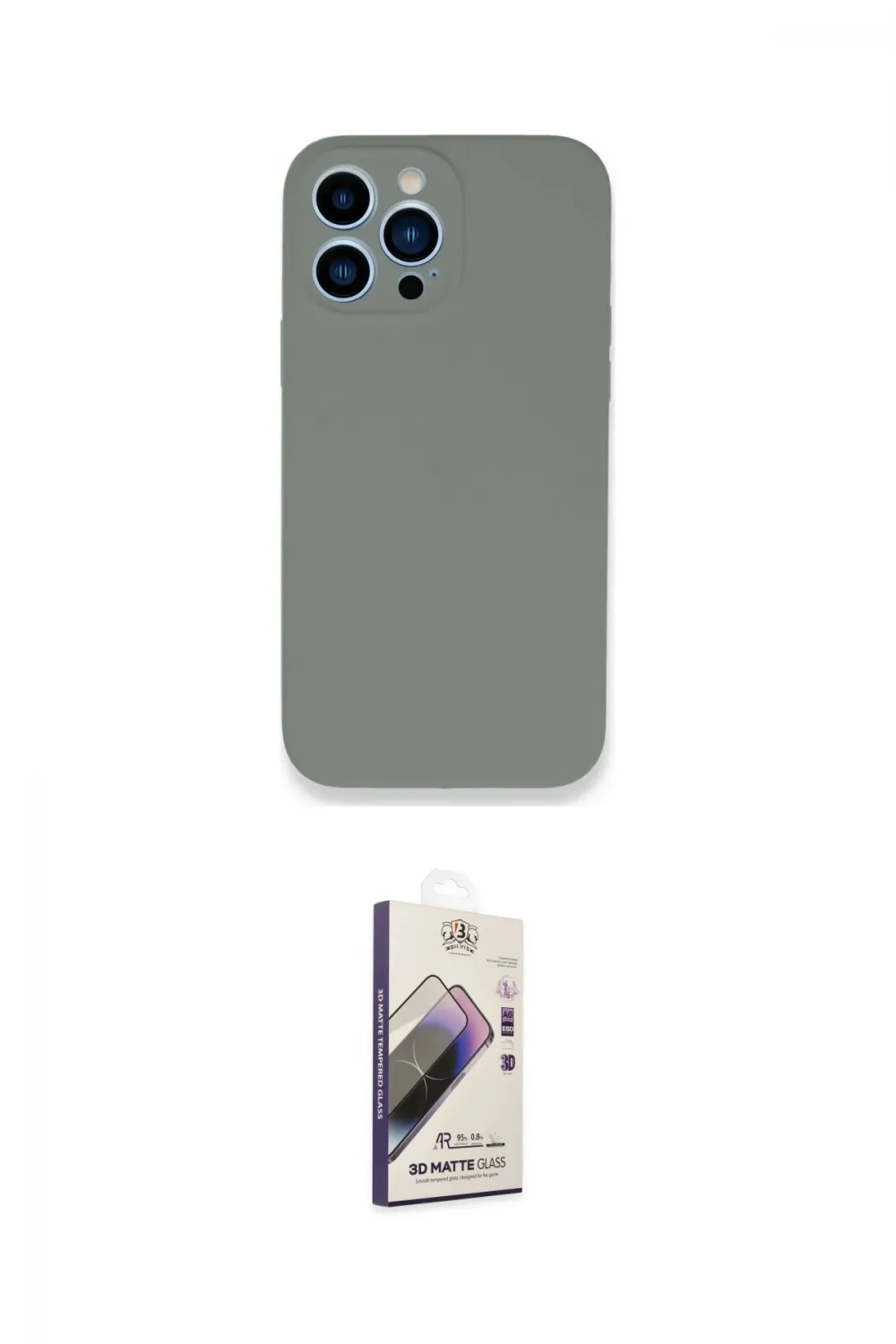 ieg™ iPhone 13 Pro Max Kılıf Zirve Modern Özel Seri - Siyah Bilvis 3D Mat Cam Ekran Koruyucu