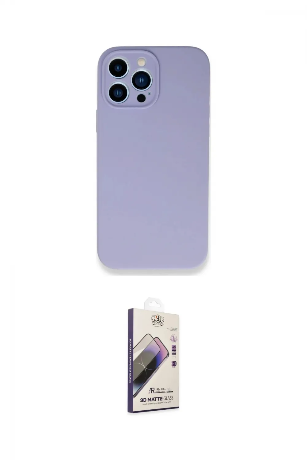 ieg™ iPhone 13 Pro Max Kılıf Zirve Modern Özel Seri - Siyah Bilvis 3D Mat Cam Ekran Koruyucu