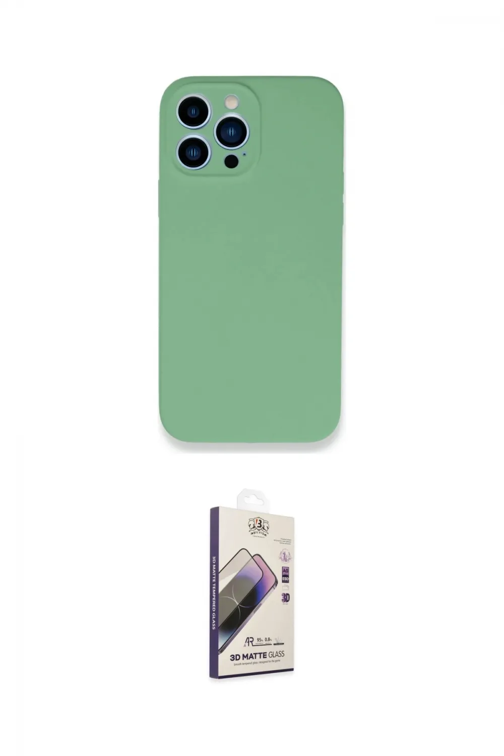 ieg™ iPhone 13 Pro Max Kılıf Zirve Modern Özel Seri - Siyah Bilvis 3D Mat Cam Ekran Koruyucu