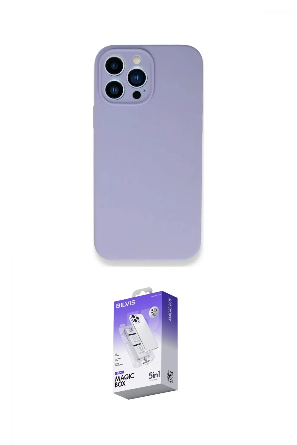 ieg™ iPhone 13 Pro Max Kılıf Zirve Modern Özel Seri - Siyah Bilvis 5in1 3D Magic Cam Ekran Koruyucu