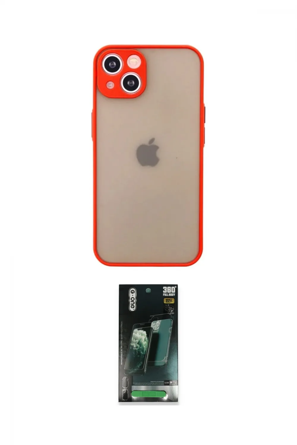 ieg™ iPhone 14 Kılıf Ahenk Çizgi Serisi - Şeffaf 360 Full Body Arka Koruyucu