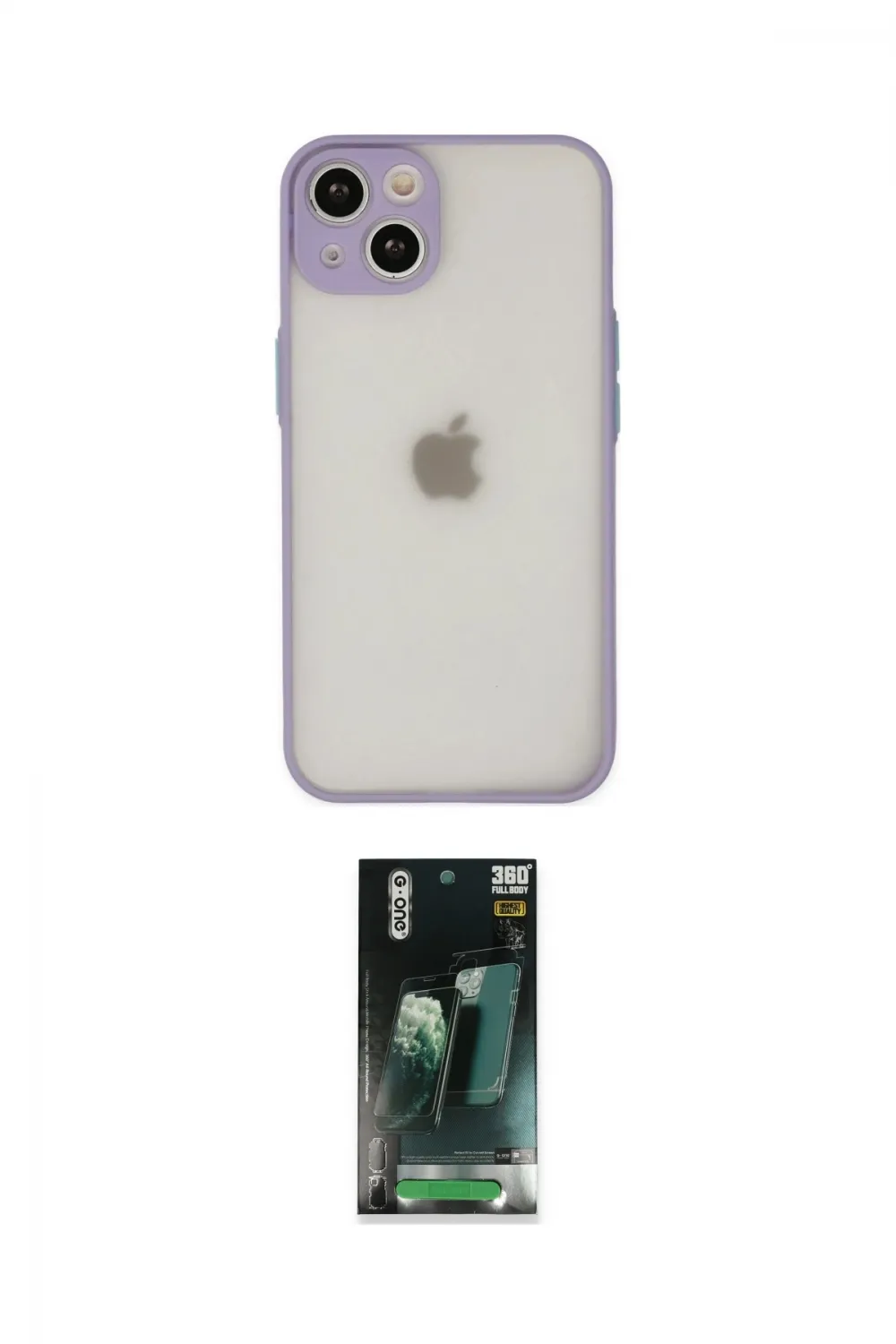 ieg™ iPhone 14 Kılıf Ahenk Çizgi Serisi - Şeffaf 360 Full Body Arka Koruyucu