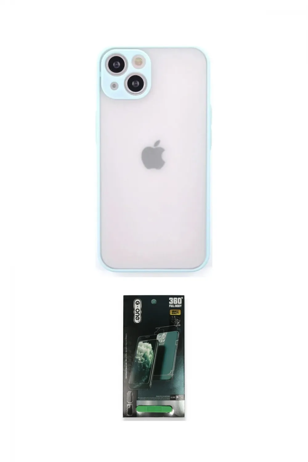 ieg™ iPhone 14 Kılıf Ahenk Çizgi Serisi - Şeffaf 360 Full Body Arka Koruyucu