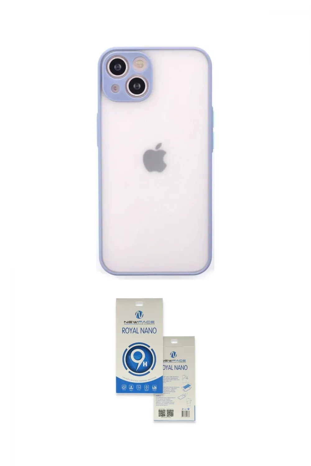 ieg™ iPhone 14 Kılıf Ahenk Çizgi Serisi - Şeffaf Royal Nano Ekran Koruyucu