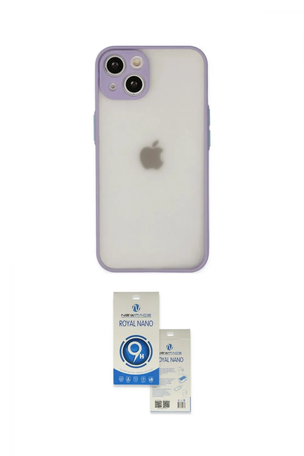 ieg™ iPhone 14 Kılıf Ahenk Çizgi Serisi - Şeffaf Royal Nano Ekran Koruyucu