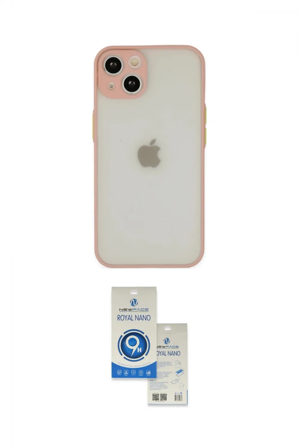 ieg™ iPhone 14 Kılıf Ahenk Çizgi Serisi - Şeffaf Royal Nano Ekran Koruyucu