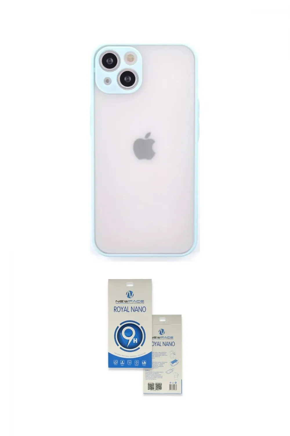 ieg™ iPhone 14 Kılıf Ahenk Çizgi Serisi - Şeffaf Royal Nano Ekran Koruyucu