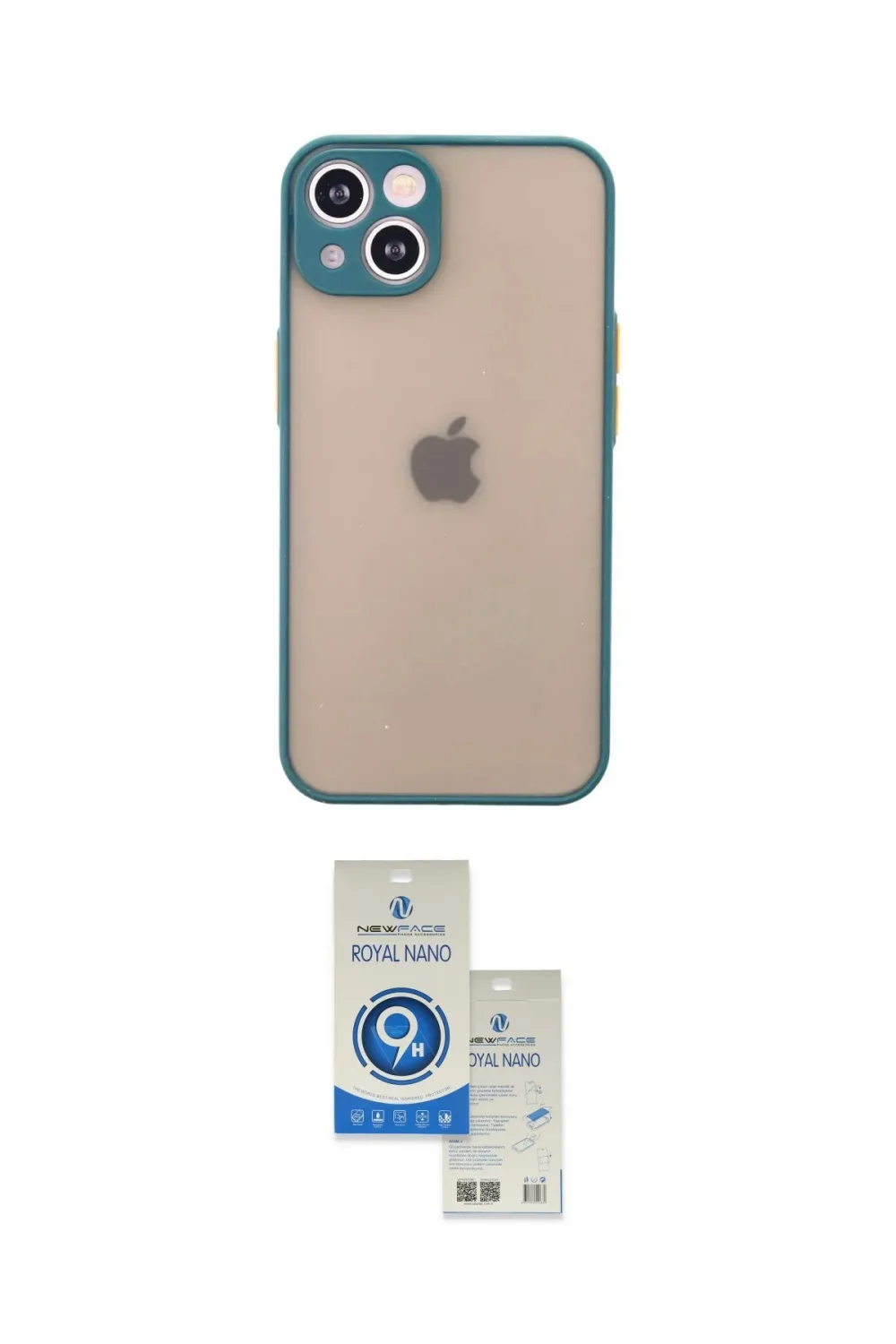 ieg™ iPhone 14 Kılıf Ahenk Çizgi Serisi - Şeffaf Royal Nano Ekran Koruyucu
