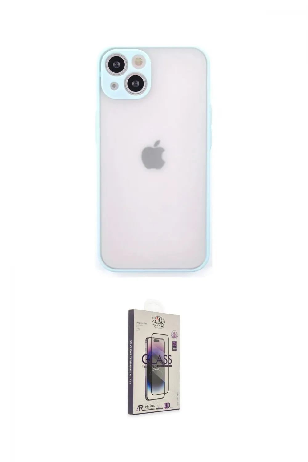 ieg™ iPhone 14 Kılıf Ahenk Çizgi Serisi - Siyah Bilvis 3D Cam Ekran Koruyucu