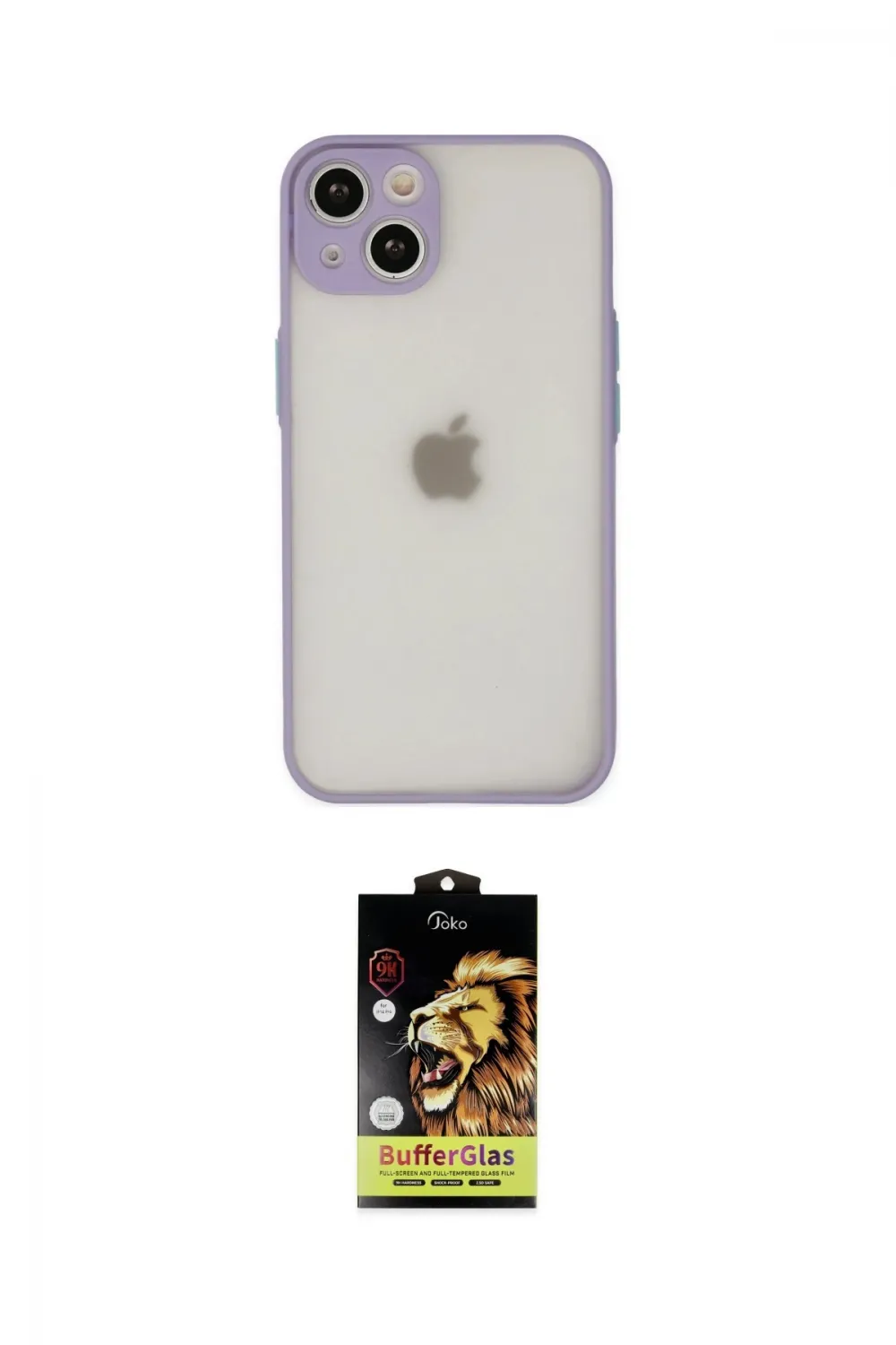ieg™ iPhone 14 Kılıf Ahenk Çizgi Serisi - Siyah Buffer Cam Ekran Koruyucu