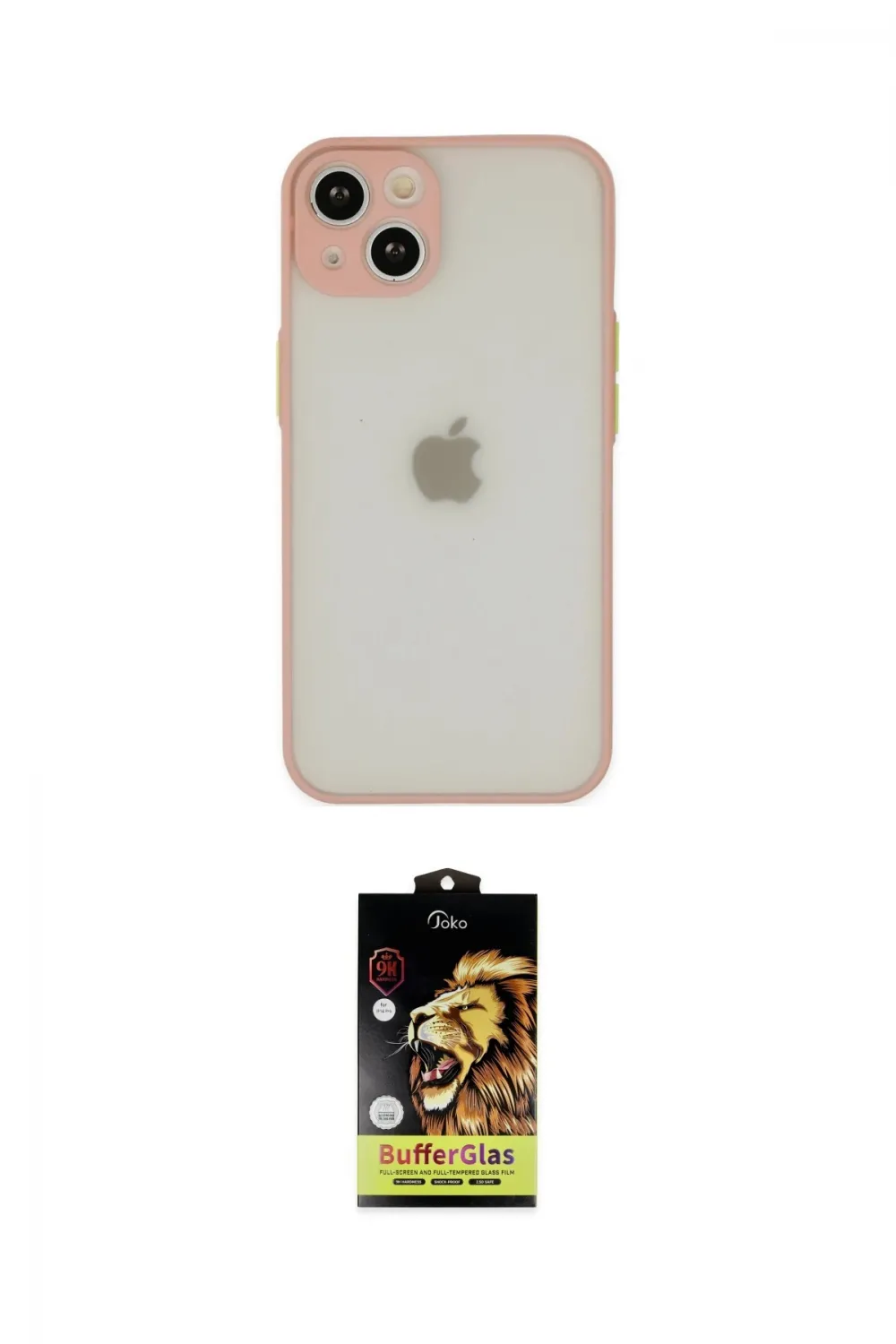ieg™ iPhone 14 Kılıf Ahenk Çizgi Serisi - Siyah Buffer Cam Ekran Koruyucu
