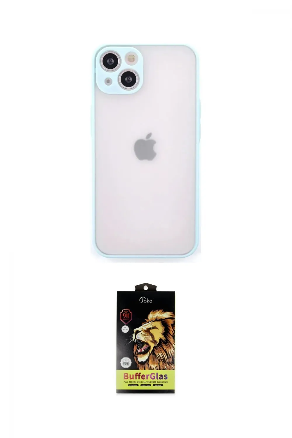 ieg™ iPhone 14 Kılıf Ahenk Çizgi Serisi - Siyah Buffer Cam Ekran Koruyucu