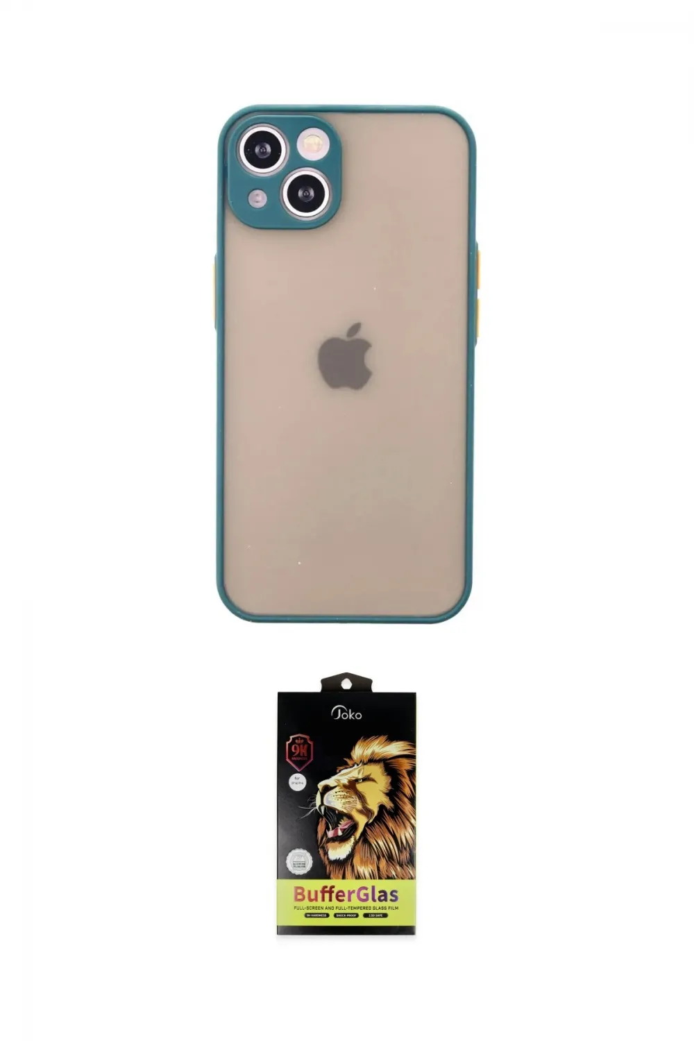 ieg™ iPhone 14 Kılıf Ahenk Çizgi Serisi - Siyah Buffer Cam Ekran Koruyucu