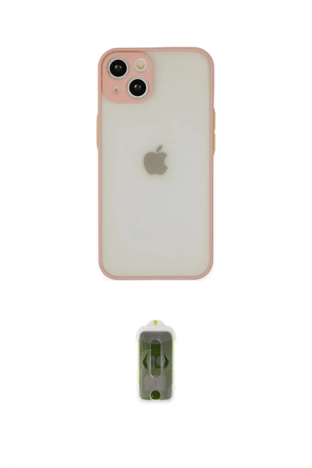 ieg™ iPhone 14 Kılıf Ahenk Çizgi Serisi - Siyah Joko Magic 5D Hayalet Cam