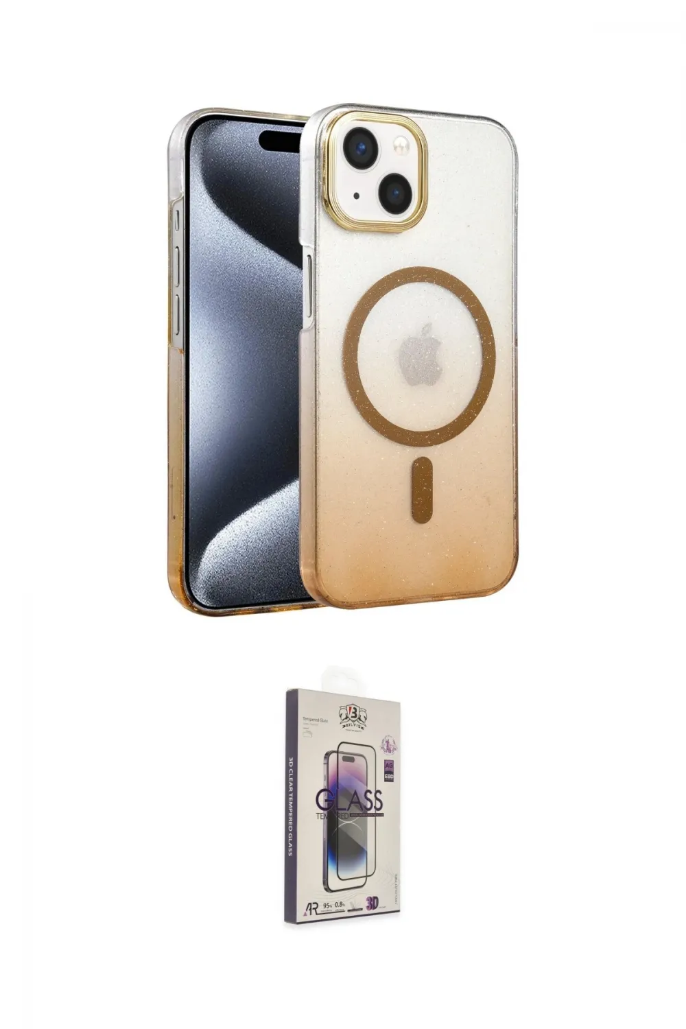 ieg™ iPhone 14 Kılıf Ahenk Doku Özel Seri - Siyah Bilvis 3D Cam Ekran Koruyucu