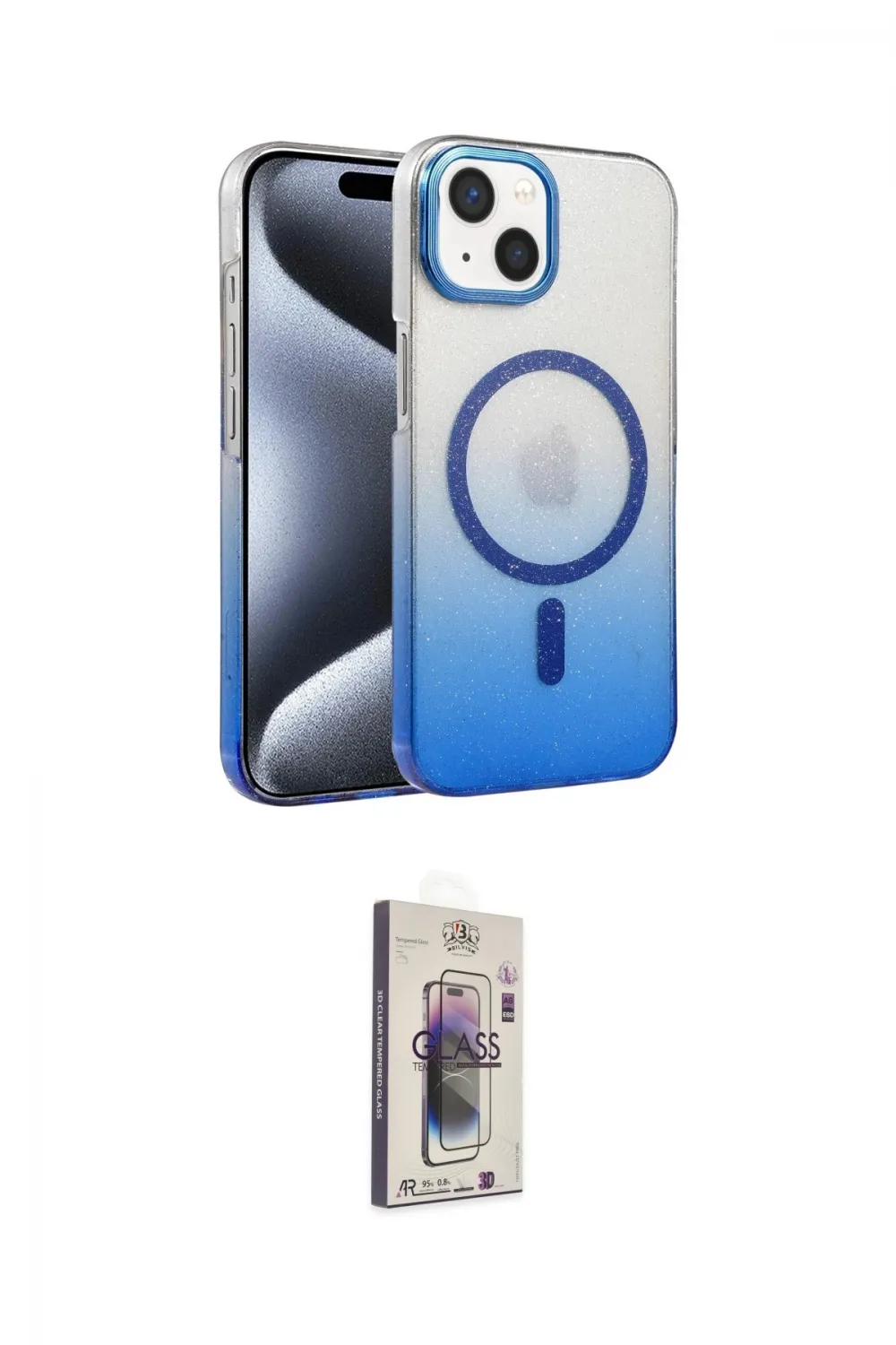 ieg™ iPhone 14 Kılıf Ahenk Doku Özel Seri - Siyah Bilvis 3D Cam Ekran Koruyucu
