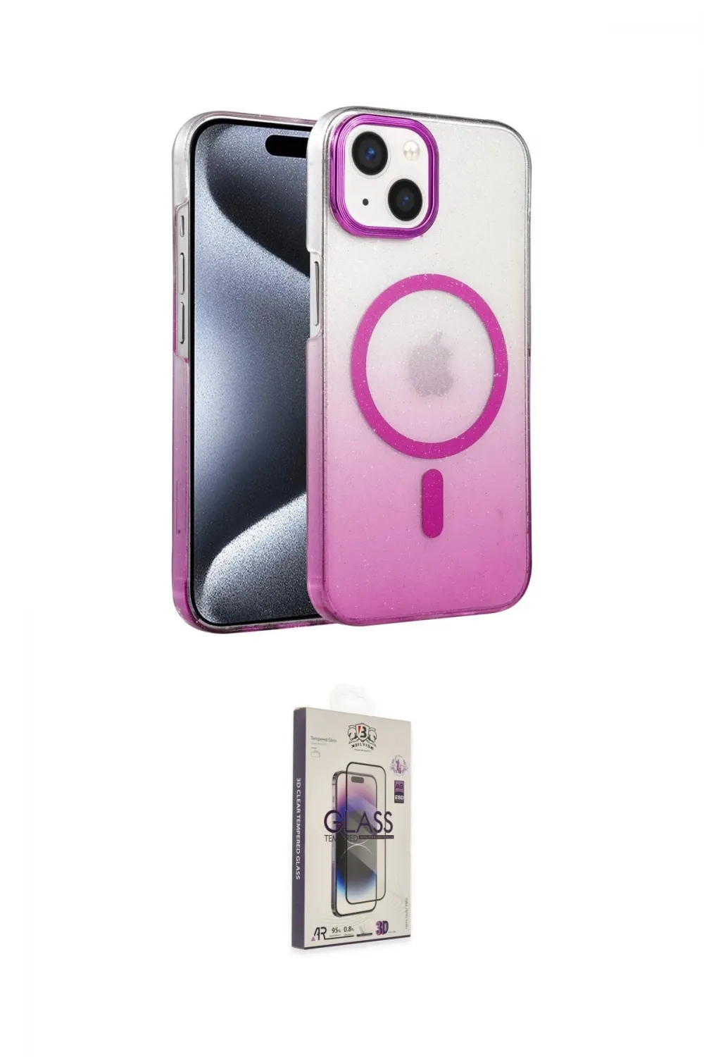 ieg™ iPhone 14 Kılıf Ahenk Doku Özel Seri - Siyah Bilvis 3D Cam Ekran Koruyucu
