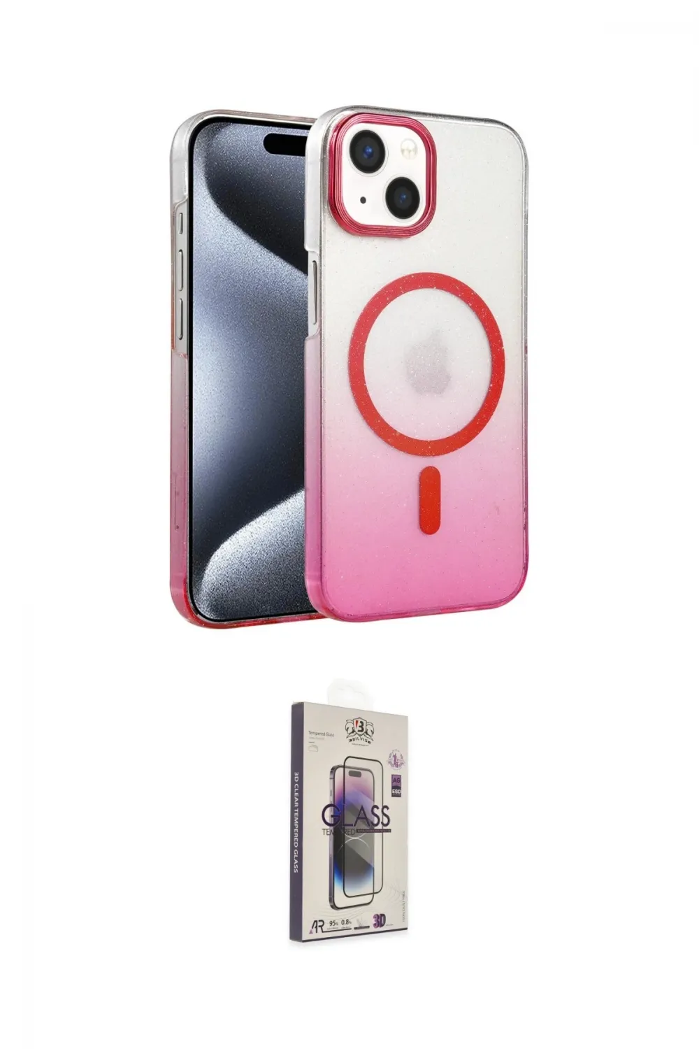 ieg™ iPhone 14 Kılıf Ahenk Doku Özel Seri - Siyah Bilvis 3D Cam Ekran Koruyucu