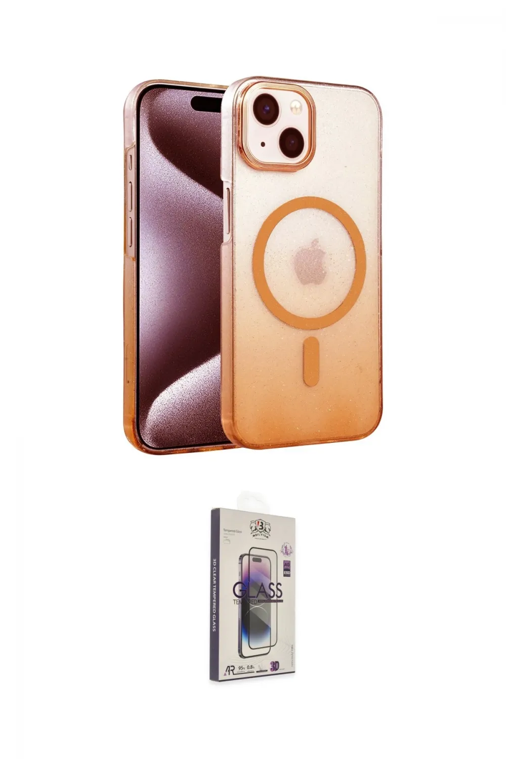 ieg™ iPhone 14 Kılıf Ahenk Doku Özel Seri - Siyah Bilvis 3D Cam Ekran Koruyucu