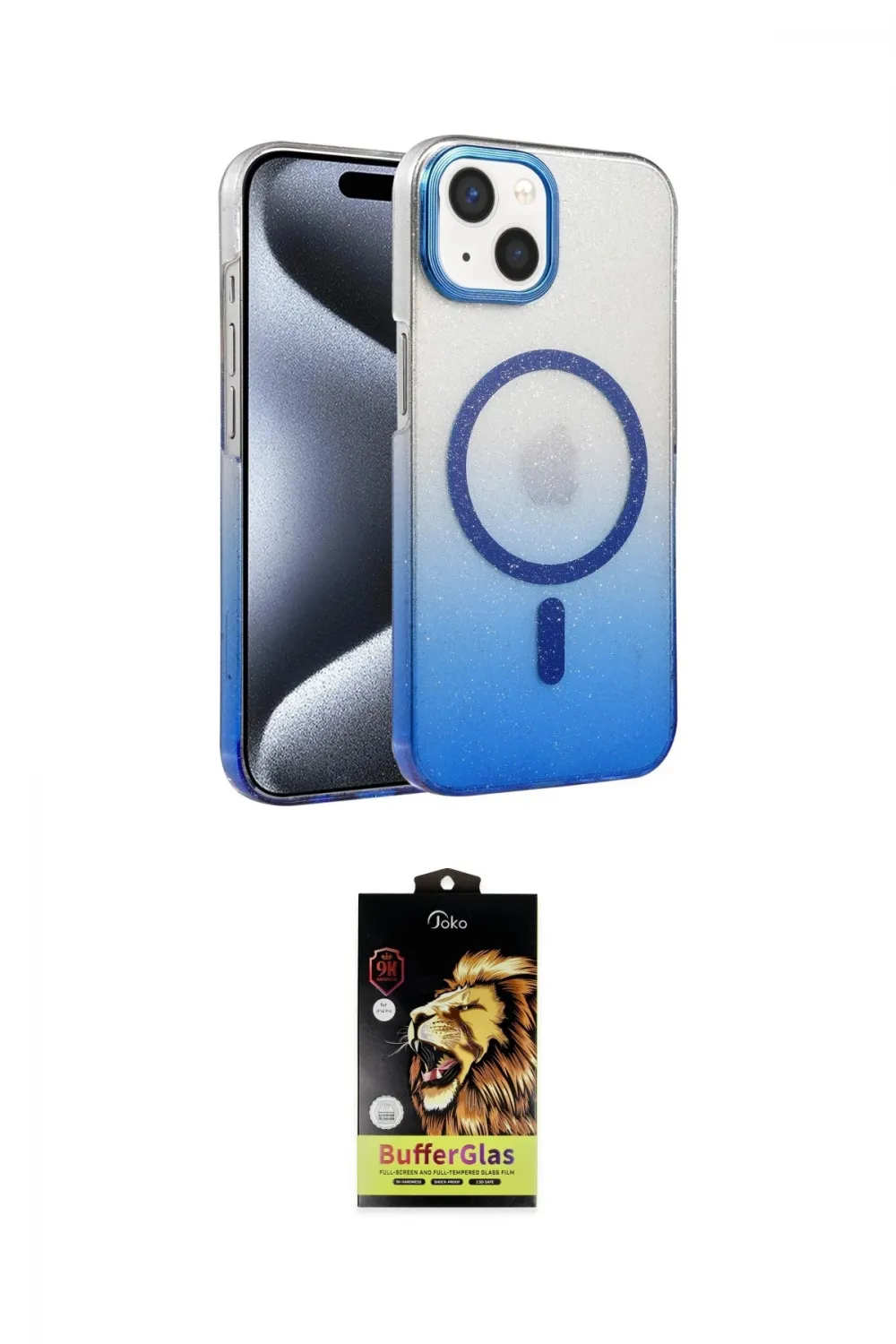 ieg™ iPhone 14 Kılıf Ahenk Doku Özel Seri - Siyah Buffer Cam Ekran Koruyucu