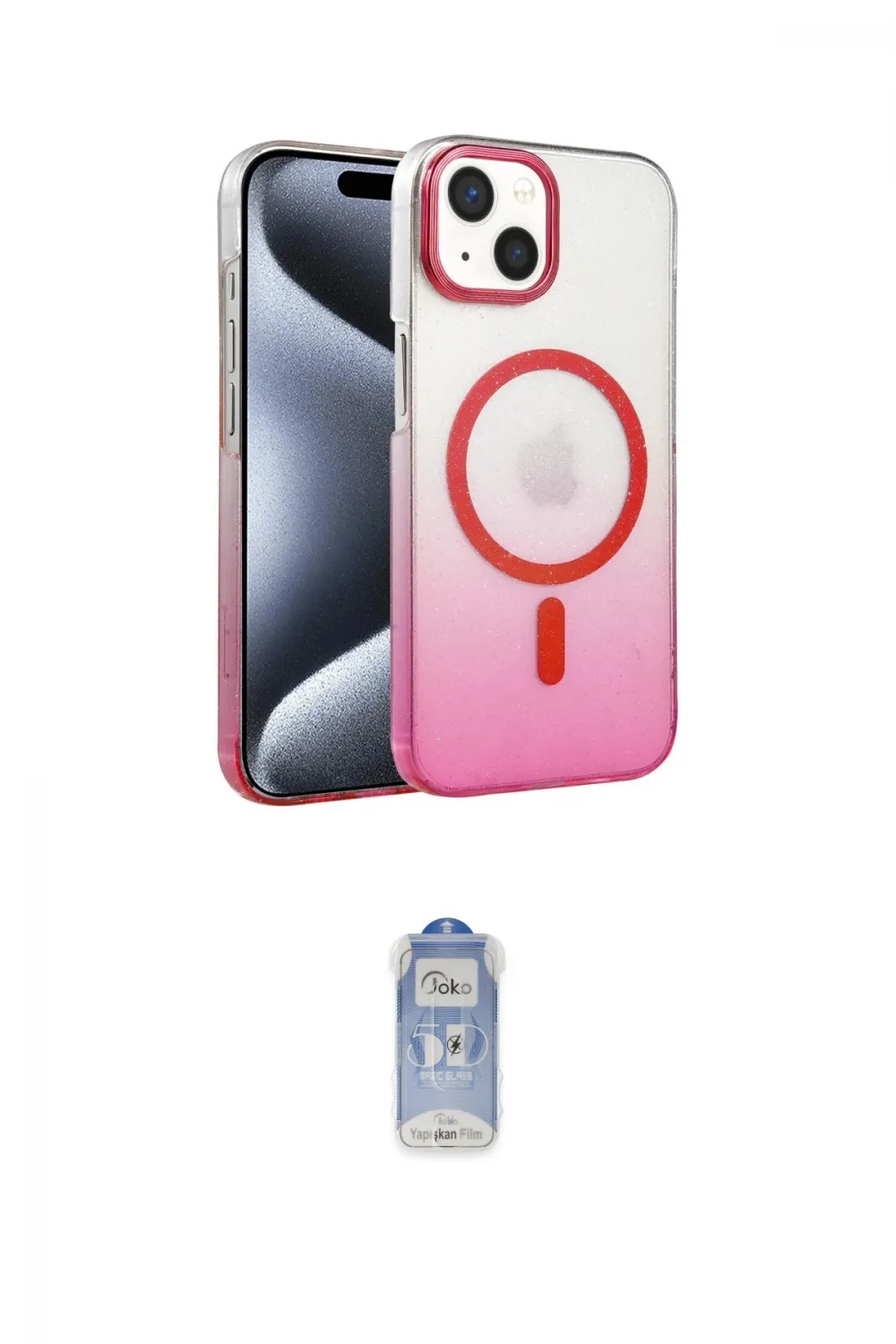 ieg™ iPhone 14 Kılıf Ahenk Doku Özel Seri - Siyah Joko Magic 5D Cam