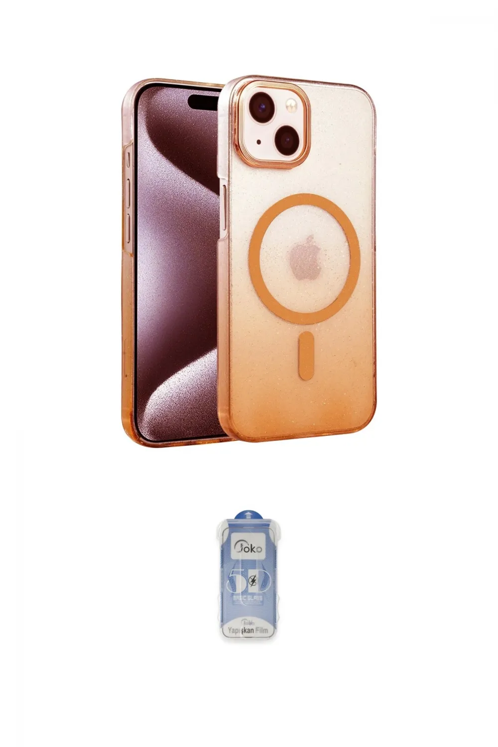 ieg™ iPhone 14 Kılıf Ahenk Doku Özel Seri - Siyah Joko Magic 5D Cam