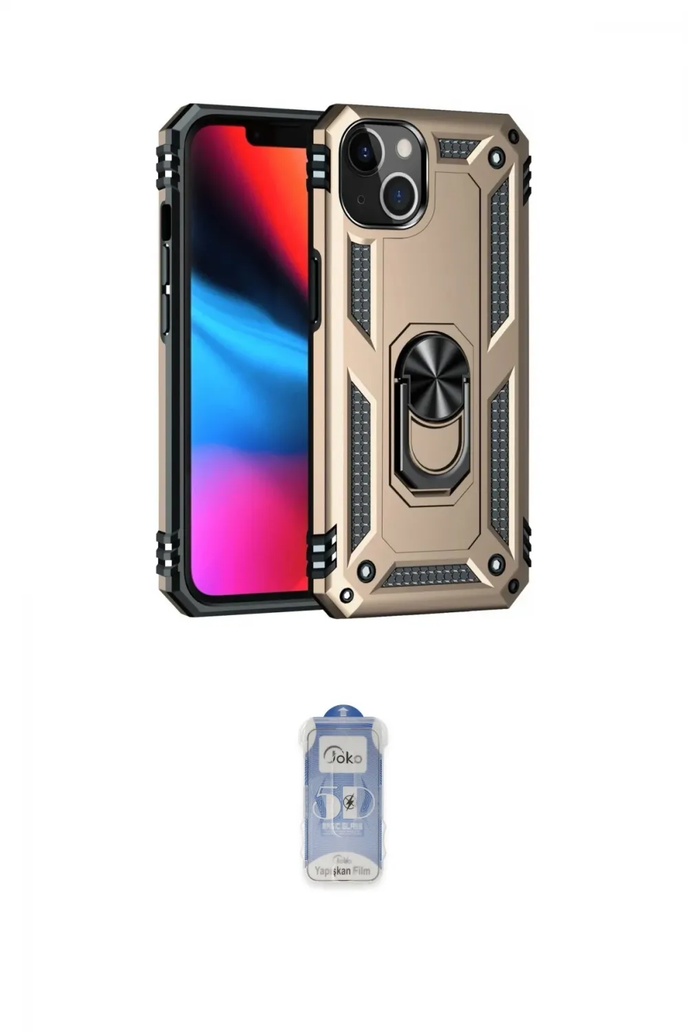 ieg™ iPhone 14 Kılıf Ahenk Klasik Koleksiyonu - Siyah Joko Magic 5D Cam